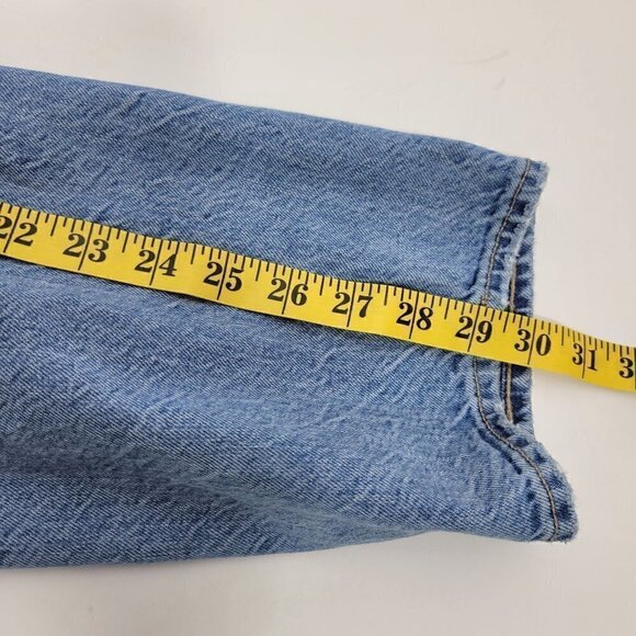 American Eagle Women's Factory Distress Mom Jean Comfort Stretch Waist Size 14L - Picture 9 of 10